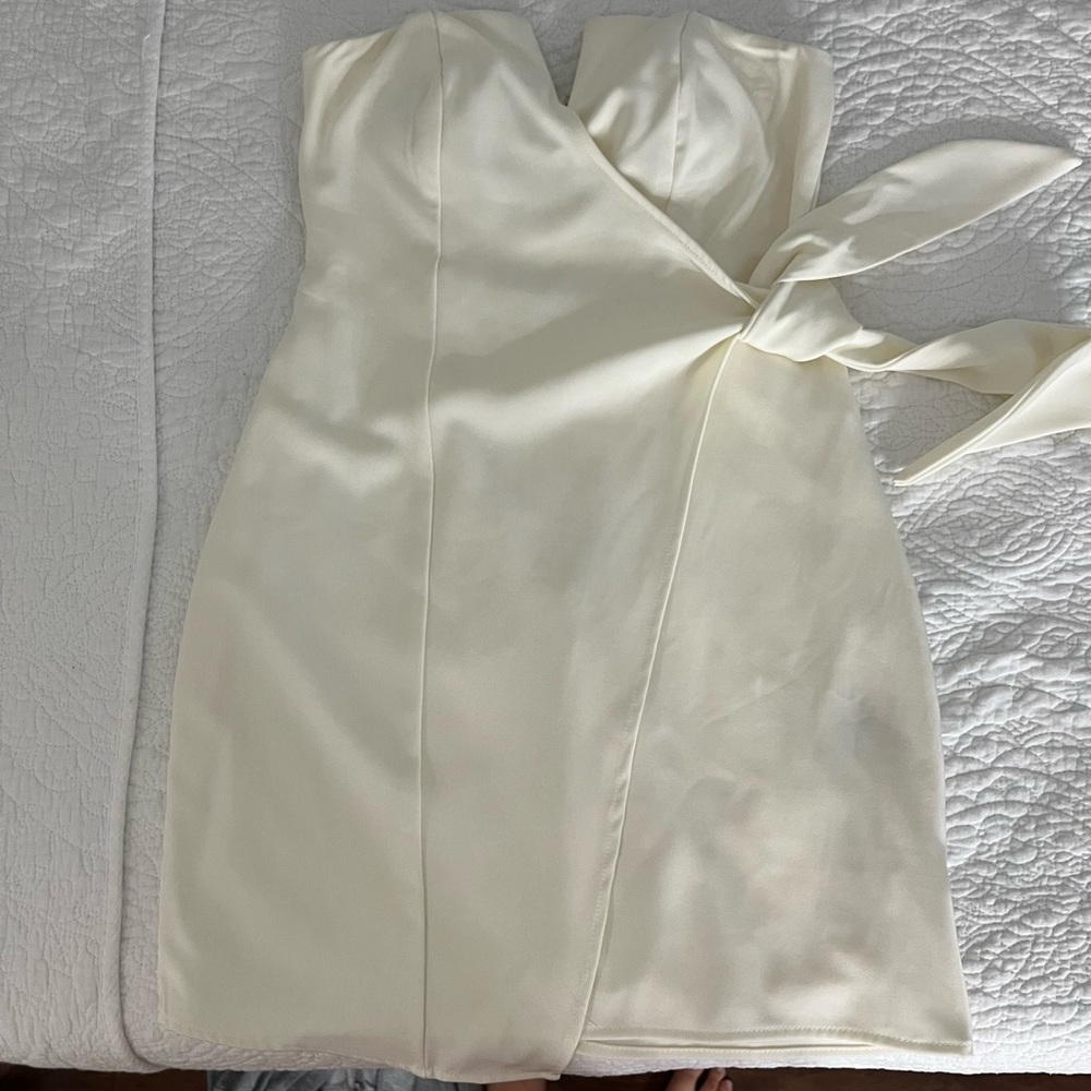 Off White Strapless Dress